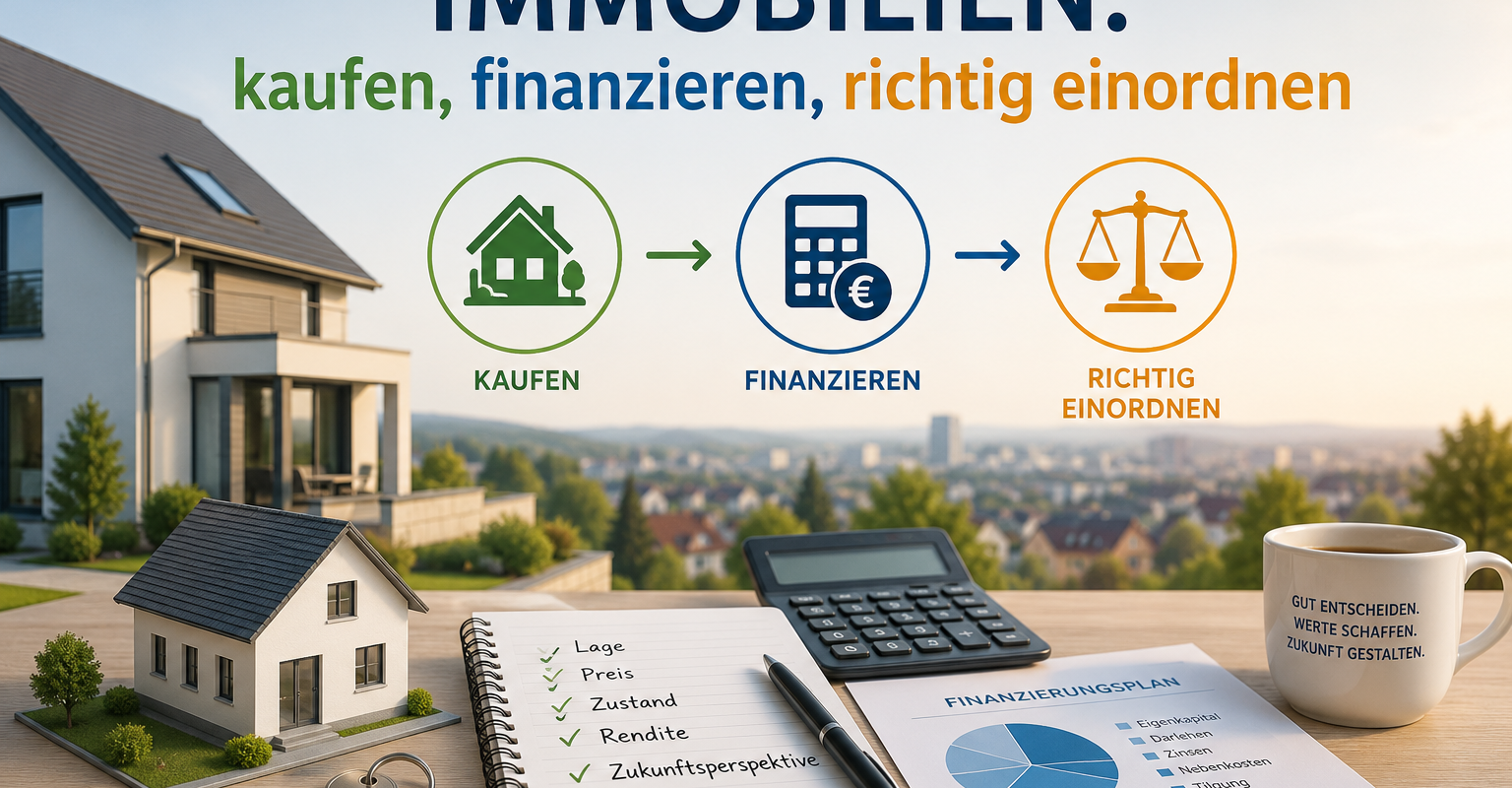 Immobilien: kaufen, finanzieren, richtig einordnen
